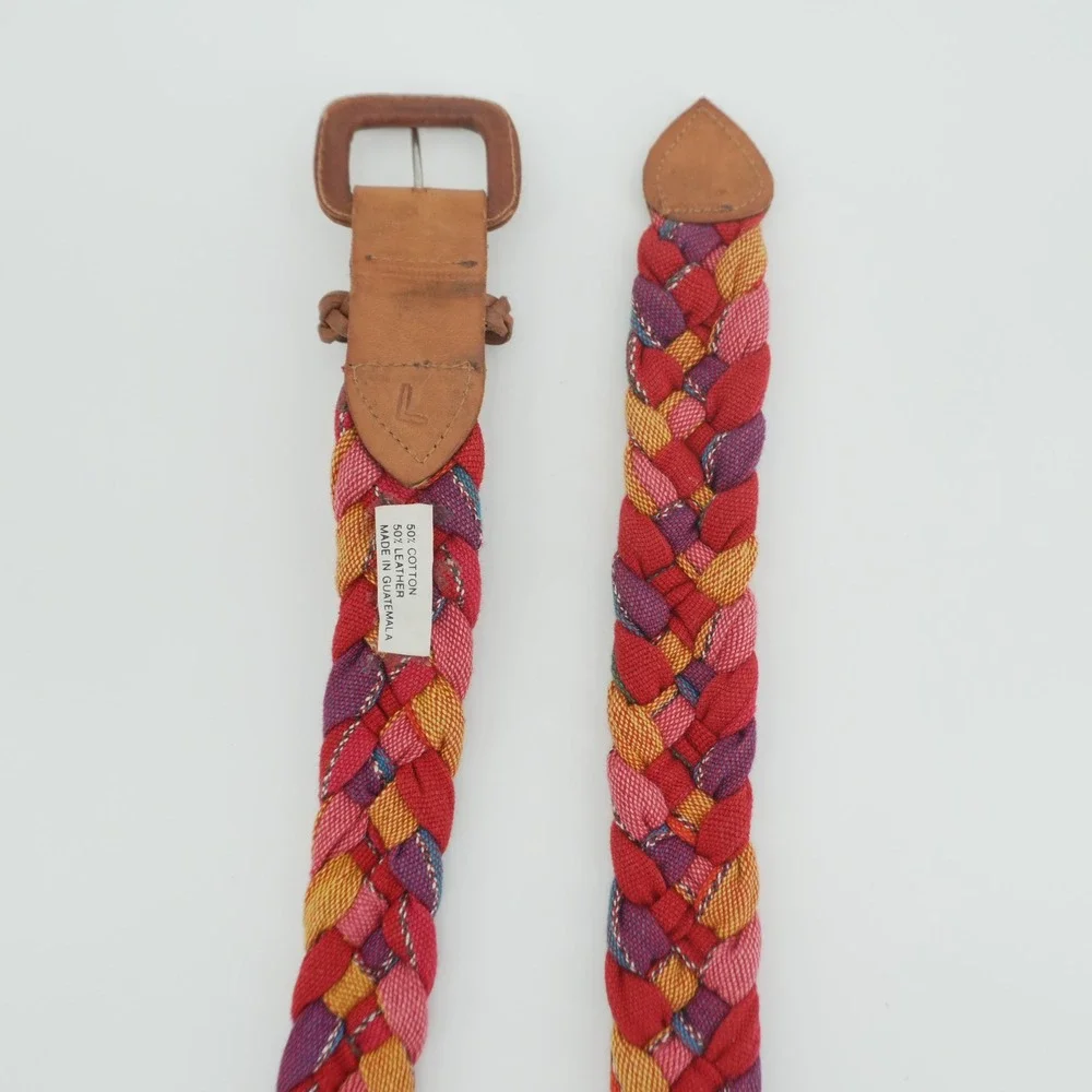 Vintage Braided Woven Belt Womens Large 36